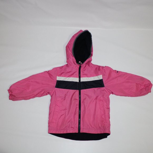 🌈OSHKOSH Girl Fully lined Rain Coat Jacket Pink - Picture 1 of 7